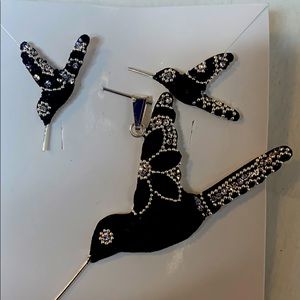 Necklace Charm and Matching Earrings Set